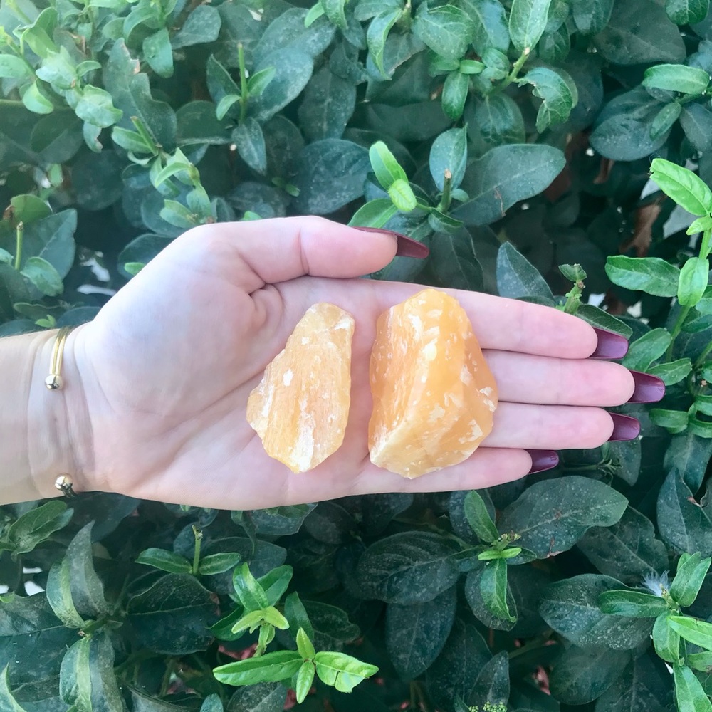 2 Orange Calcite Chunks🧡
